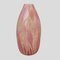 Glass Battuto Pink and Gold Leaf Blown Vase, Murano 1