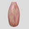 Glass Battuto Pink and Gold Leaf Blown Vase, Murano, Image 1