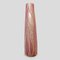 Glass Battuto Pink and Gold Leaf Blown Vase, Murano 2