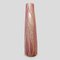 Glass Battuto Pink and Gold Leaf Blown Vase, Murano, Image 2
