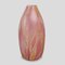 Glass Battuto Pink and Gold Leaf Blown Vase, Murano 5