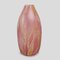 Glass Battuto Pink and Gold Leaf Blown Vase, Murano, Image 5