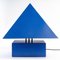 Blue Painted Metal Triangle Lamp by Alain Letessier, 1987 5
