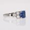 Art Deco Blue Sapphire, Diamond & Platinum Ring, Image 9