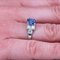 Art Deco Ring mit blauem Saphir, Diamant & Platin 10