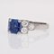 Art Deco Blue Sapphire, Diamond & Platinum Ring 7