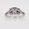 Art Deco Blue Sapphire, Diamond & Platinum Ring 12