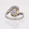 Belle Epoque Style Sapphire, Diamond, 18 Karat Yellow Gold & Platinum Swirl Ring 12