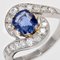 Belle Epoque Style Sapphire, Diamond, 18 Karat Yellow Gold & Platinum Swirl Ring 8