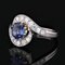 Belle Epoque Style Sapphire, Diamond, 18 Karat Yellow Gold & Platinum Swirl Ring 5