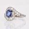 Belle Epoque Style Sapphire, Diamond, 18 Karat Yellow Gold & Platinum Swirl Ring 7