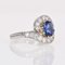 Belle Epoque Style Sapphire, Diamond, 18 Karat Yellow Gold & Platinum Swirl Ring 9