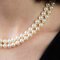Collar de dos hileras de perlas cultivadas de oro amarillo, años 60, Imagen 10