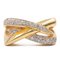 Vintage 18k Yellow Gold Diamond Ring, 1970s, Image 1