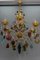 Italian Venetian Gilt Metal Chandelier with Murano Glass Fruits, 1970s 10