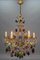 Italian Venetian Gilt Metal Chandelier with Murano Glass Fruits, 1970s 3