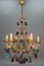 Italian Venetian Gilt Metal Chandelier with Murano Glass Fruits, 1970s 5