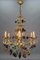 Italian Venetian Gilt Metal Chandelier with Murano Glass Fruits, 1970s 20