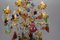 Italian Venetian Gilt Metal Chandelier with Murano Glass Fruits, 1970s, Image 9