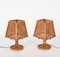 Mid-Century Italian Table Lamps in Wicker and Rattan, 1960s, Set of 2 2