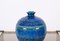 Jarrón de cerámica y terracota azul de Rimini atribuido a Aldo Londi para Bitossi, Italia, años 60, Imagen 6