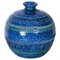 Rimini Blue Terracotta & Ceramic Vase attributed to Aldo Londi for Bitossi, Italy, 1960s, Image 1