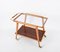 Mid-Century Bar Cart in Beech, Brass and Glass by Cesare Lacca, Italy, 1960s 7