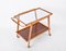 Mid-Century Bar Cart in Beech, Brass and Glass by Cesare Lacca, Italy, 1960s 6