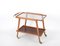 Mid-Century Bar Cart in Beech, Brass and Glass by Cesare Lacca, Italy, 1960s, Image 3