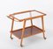 Mid-Century Bar Cart in Beech, Brass and Glass by Cesare Lacca, Italy, 1960s 10