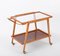 Mid-Century Bar Cart in Beech, Brass and Glass by Cesare Lacca, Italy, 1960s, Image 10