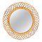 Miroir Mural Rond Mid-Century en Rotin et Bambou, Italie, 1960s 1