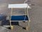 Vintage Golden Bar Cart with Black and White Glass Shelves, 1960s 7