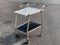 Vintage Golden Bar Cart with Black and White Glass Shelves, 1960s 8