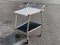 Vintage Golden Bar Cart with Black and White Glass Shelves, 1960s, Image 8