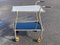 Vintage Golden Bar Cart with Black and White Glass Shelves, 1960s 10