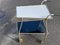 Vintage Golden Bar Cart with Black and White Glass Shelves, 1960s 11