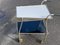 Vintage Golden Bar Cart with Black and White Glass Shelves, 1960s, Image 11