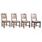 Highback Razorblade Chairs in Oak and Bouclé by Henning Kjærnulf, 1960s, Set of 4, Image 1