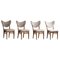 Vintage Chairs in Ash and Lambswool by Hvidt & Mølgaard, 1950s, Set of 4 1