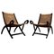 Ninfea Folding Rattan Chairs attributed to Gio Ponti for Fratelli Reguitti, 1958, Set of 2, Image 1