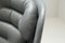 Vintage Elda Stuhl aus grauem Leder und schwarzer Schale von Joe Colombo, Italien, 6