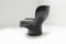 Vintage Elda Chair in Grey Leather and Black Shell by Joe Colombo, Italy, 13