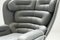 Vintage Elda Stuhl aus grauem Leder und schwarzer Schale von Joe Colombo, Italien, 11