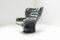Vintage Elda Chair in Grey Leather and Black Shell by Joe Colombo, Italy, 14