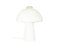 Große italienische Mushroom Tischlampe aus weißem & klarem Muranoglas, 1980er 1