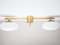 Stella Toi & Moi Chrome Opaque Ceiling Lamp in Brass and Opaline Glass by Design for Macha 2
