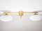 Stella Toi & Moi Chrome Opaque Ceiling Lamp in Brass and Opaline Glass by Design for Macha, Image 2