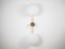 Stella Toi & Moi Gebürstete Deckenlampe aus Messing und Opalglas von Design für Macha 1