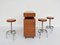 Household Bar and Stools attributed to George Nelson for Knoll Inc., 1969, Set of 4 2